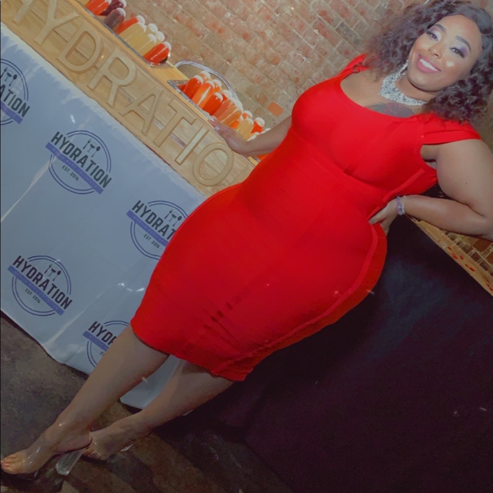 Red bandage dress